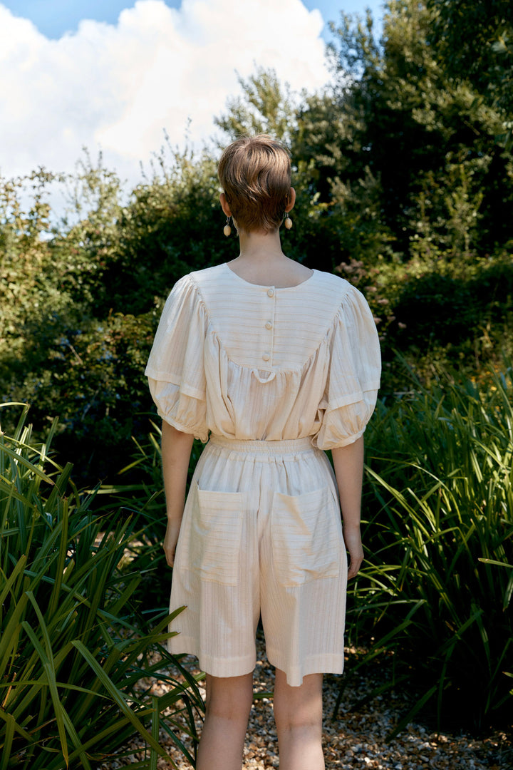 JAPANESE EMBROIDERED COTTON HILDA SHORT