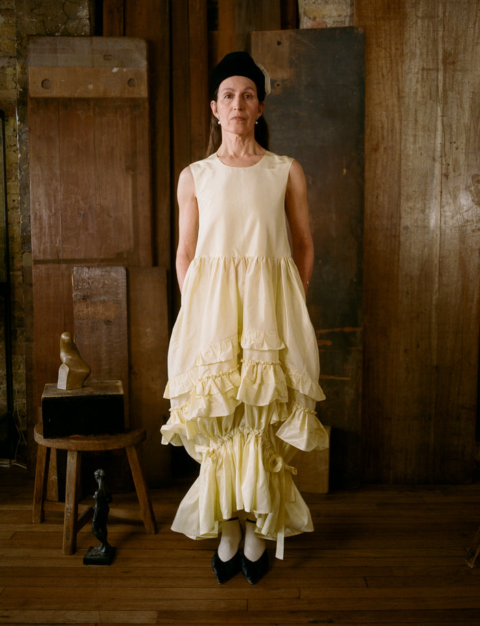 Honor Dress - Cream Silk Taffeta