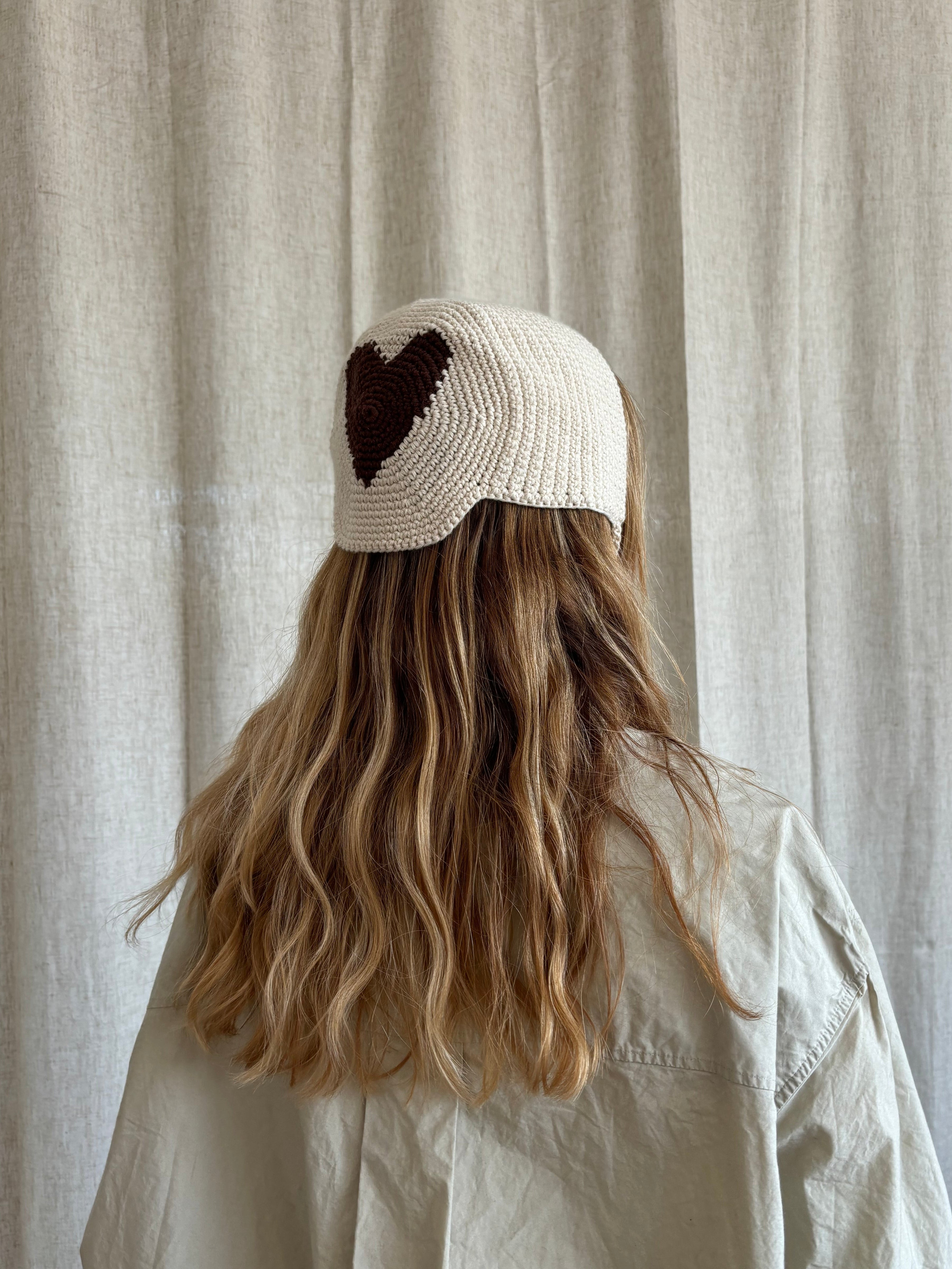 ●CLUT STUDIO● Heart Crocher Bonnet - IVORY Heart Crocher Bonnet - IVORY - CLUT STUDIO | 60% - Asian