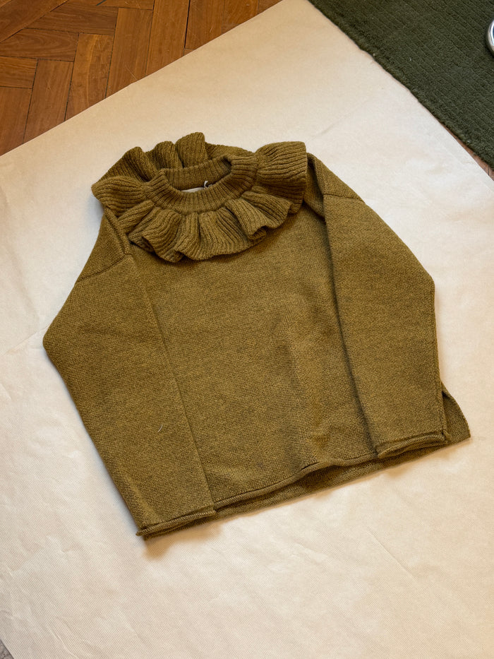 Ruffle Jumper British Wool