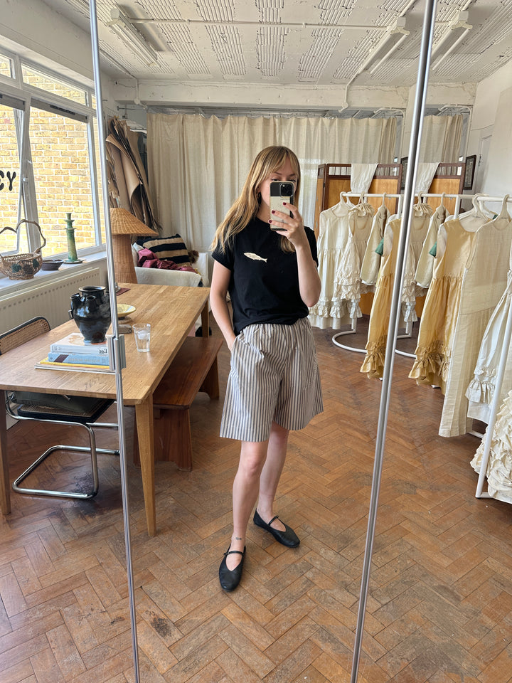 JAPANESE COTTON STRIPE HILDA SHORTS