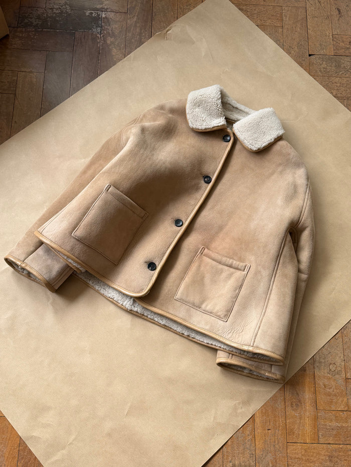 Avis Jacket - Light Tan/Cream Shearling