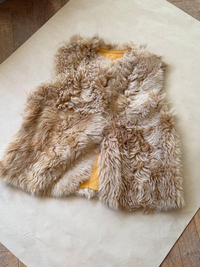 Shearling Vest - Tan