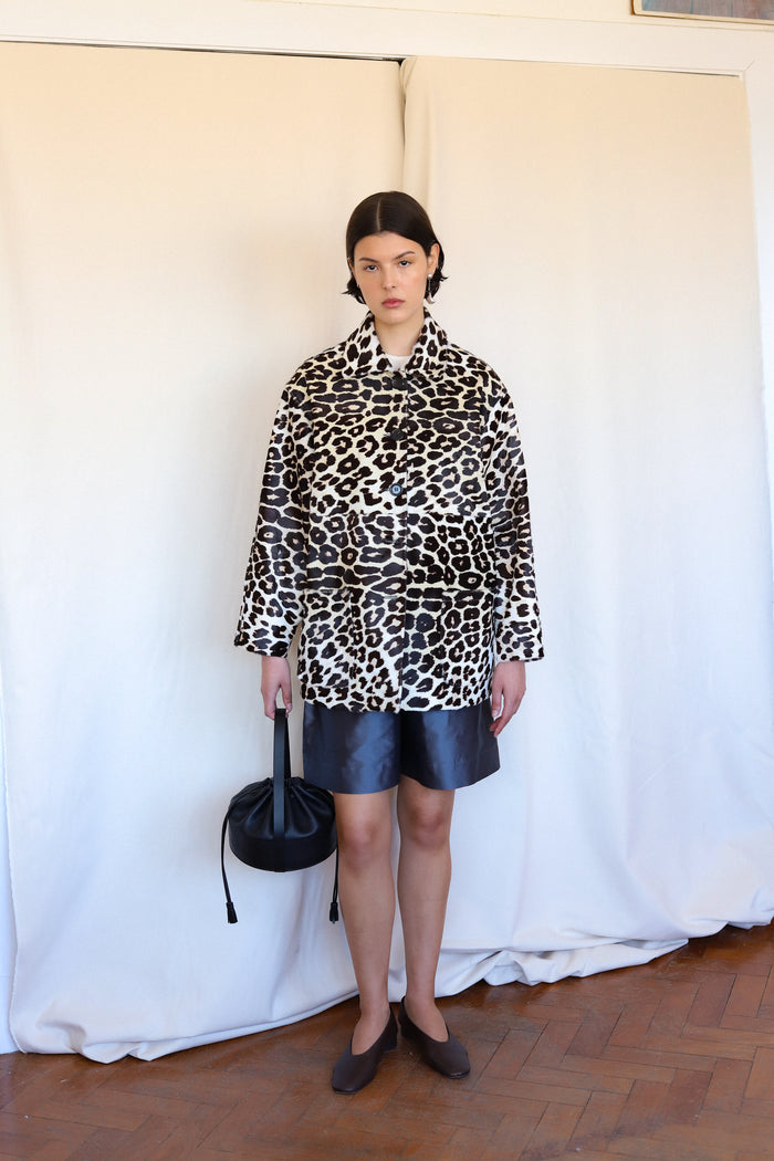 Leopard Print Pony Hair Quinn Jacket