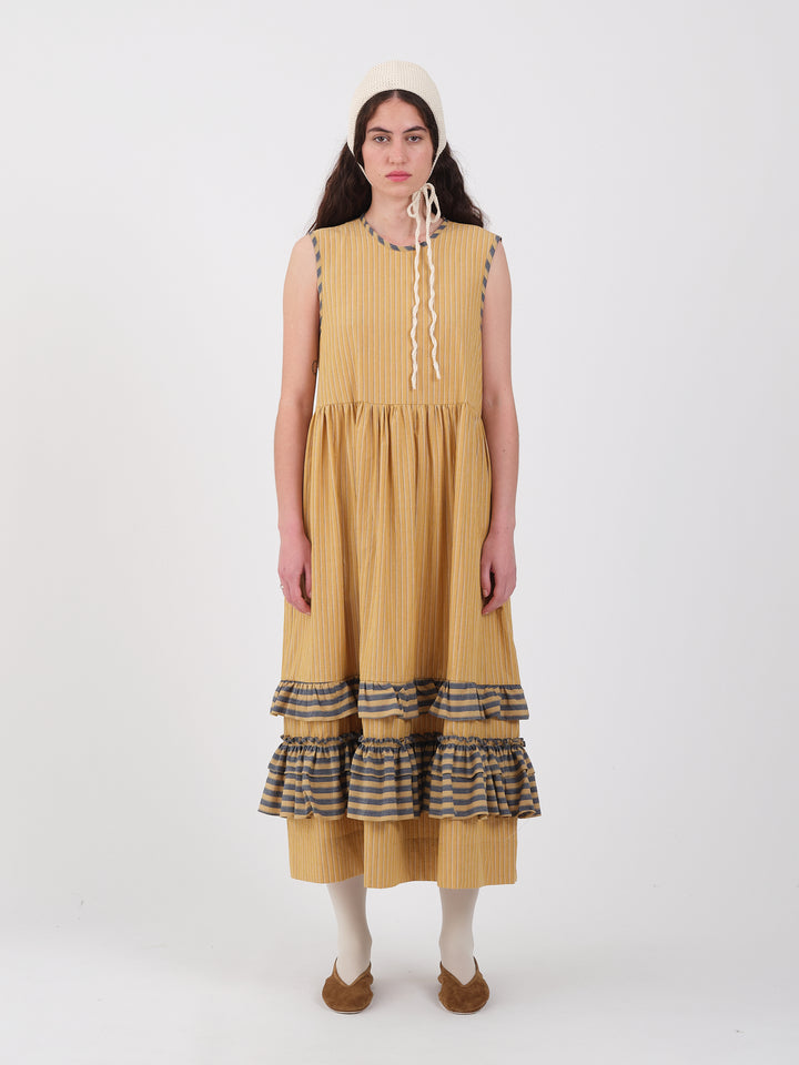 JAPANESE STRIPED COTTON GENEVIEVE DRESS