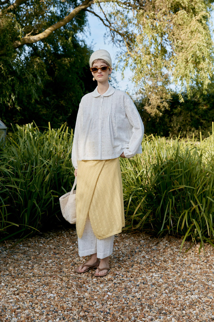 CROSS STITCH EMBROIDERY ON VOILE JESSIE SHIRT