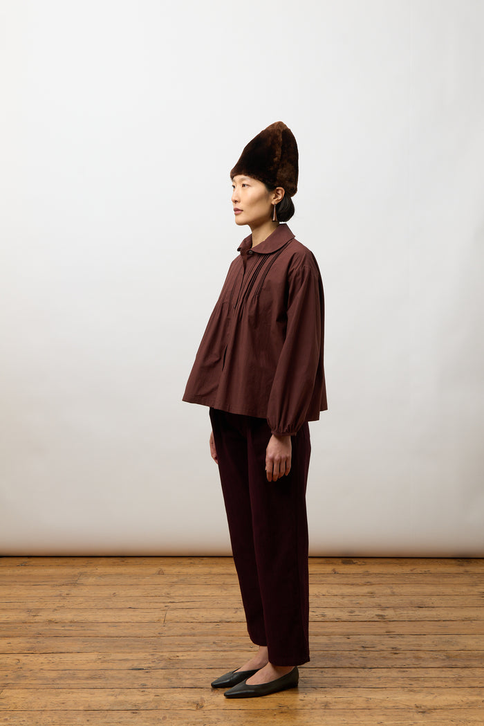 Jessie Shirt - Burgundy Stripe
