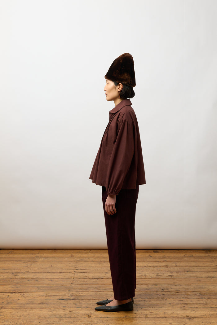 Jessie Shirt - Burgundy Stripe