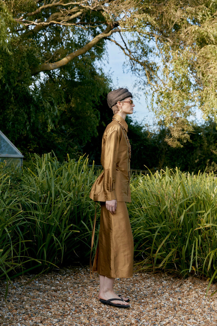 SILK DUPION TIE JUNE SHIRT