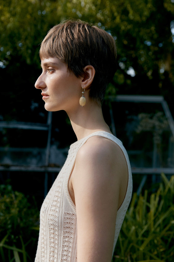 ORGANIC COTTON/MERINO WOOL POINTELLE VEST