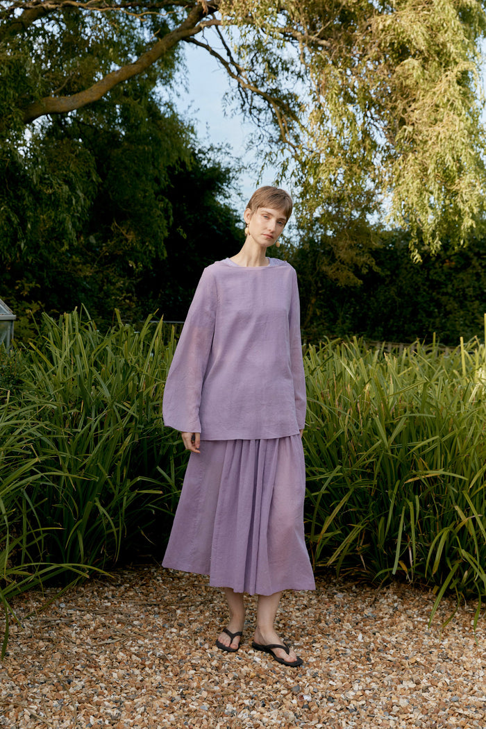 Japanese Cotton Dyed Voile Lenora Top