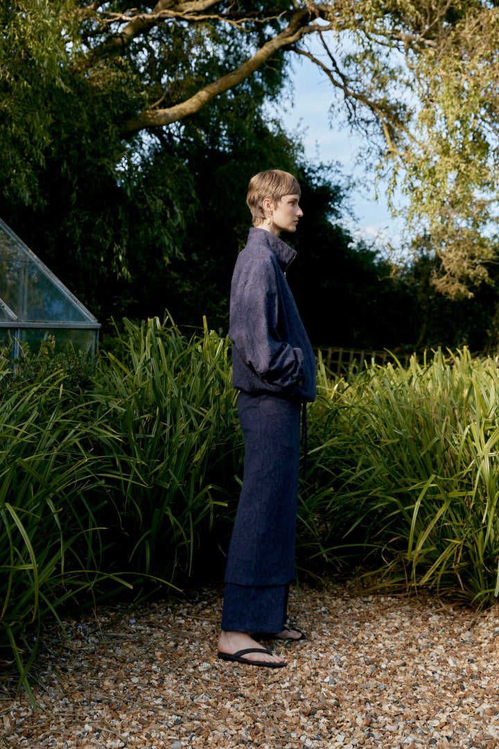JAPANESE COTTON/LINEN DYED JACQUARD MILES PULLOVER