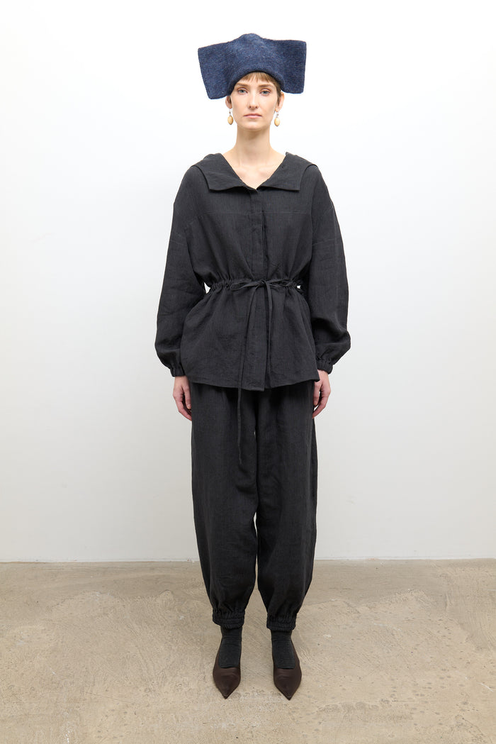 Mona Parka Shirt - Steel Linen