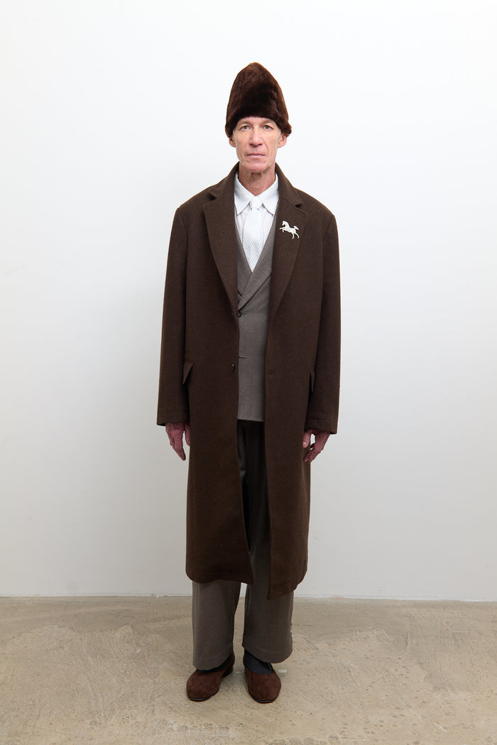 Mens Morris Coat - Clove Wool
