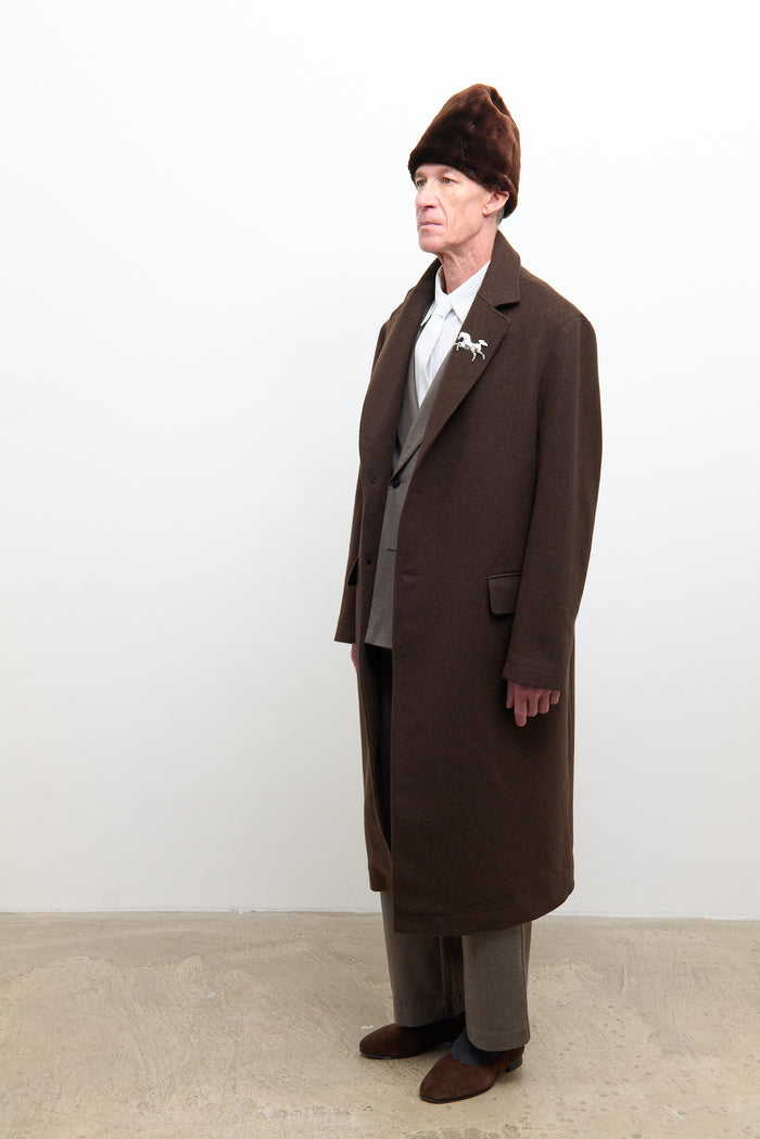 Mens Morris Coat - Clove Wool
