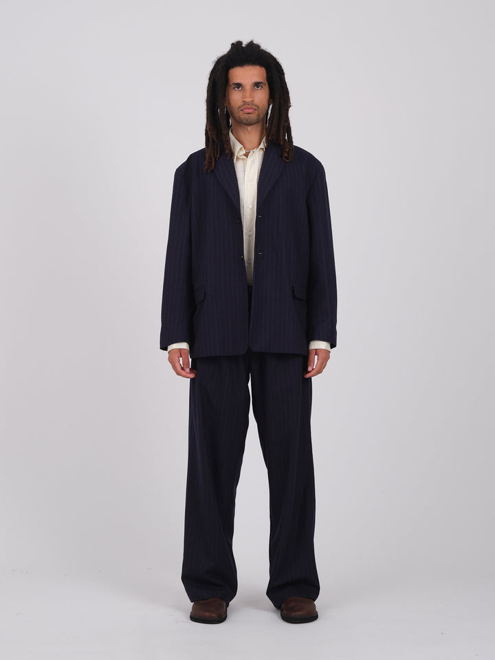 BRITISH WOOL PINSTRIPE SID BLAZER