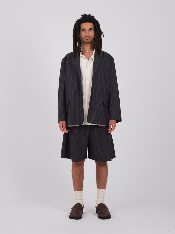 BRITISH WOOL PINSTRIPE SID BLAZER