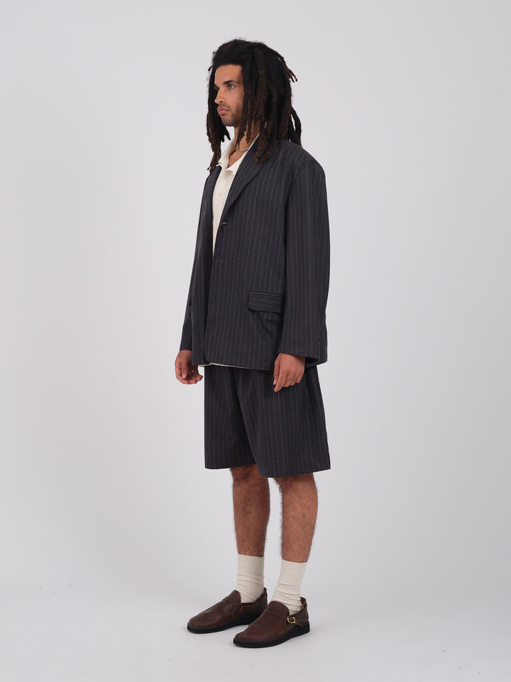 BRITISH WOOL PINSTRIPE SID BLAZER