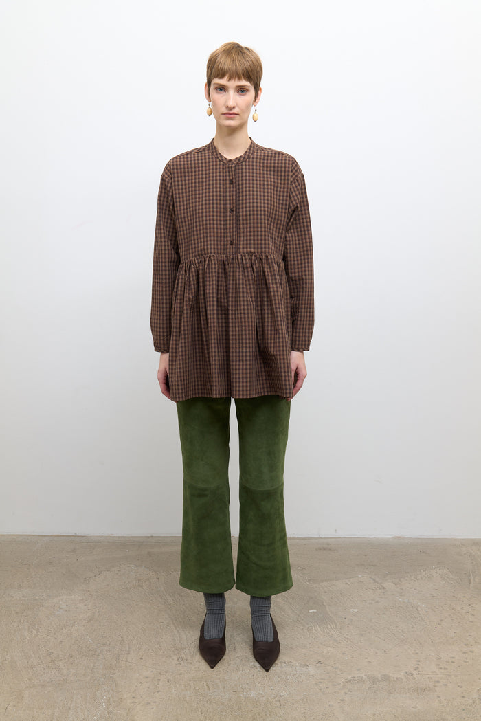 Penny Shirt - Chocolate/Carrot Check