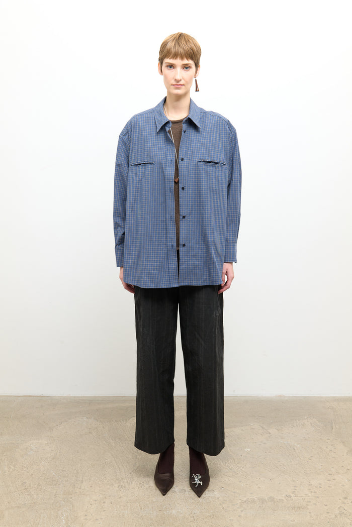 Phoebe Shirt - Blue Check