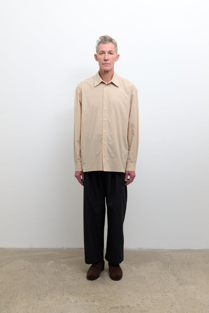 Players Shirt - Sand/Oat Check