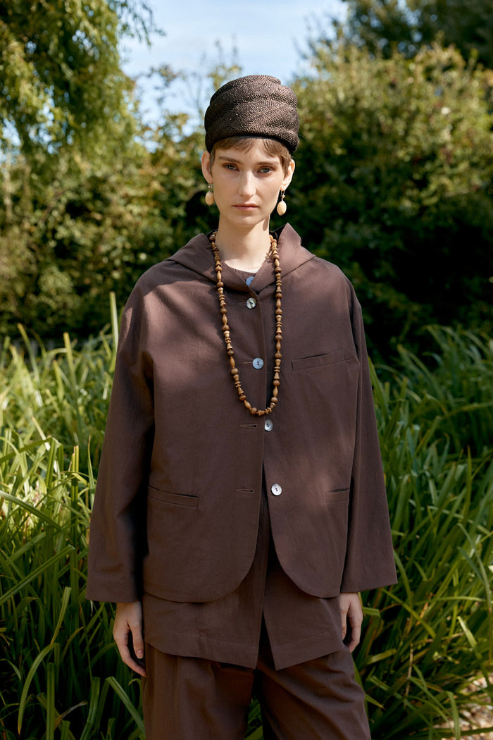 Japanese High Twisted Poplin Cotton Reeva Jacket
