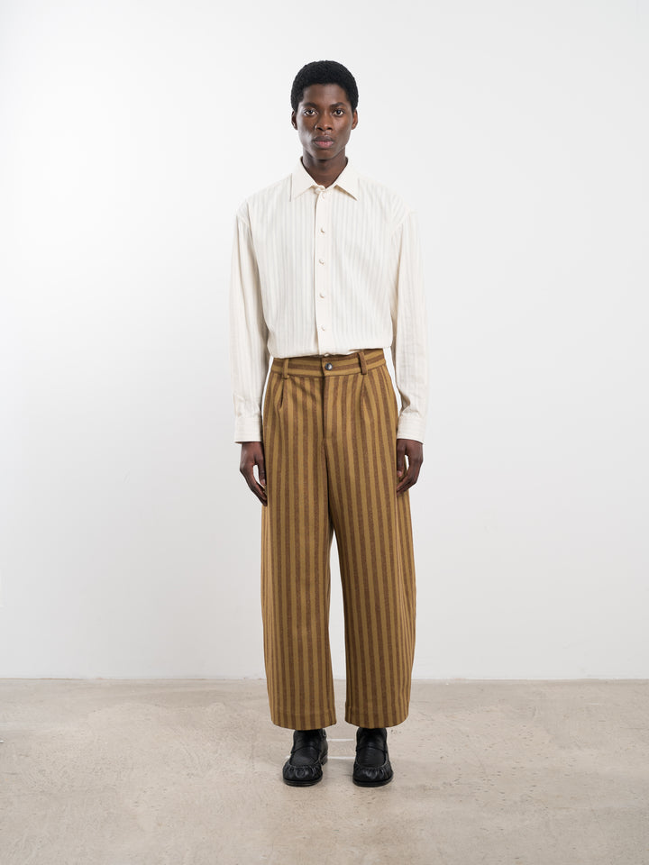 PORTUGUESE STRIPED WOOL ROBBY TROUSER