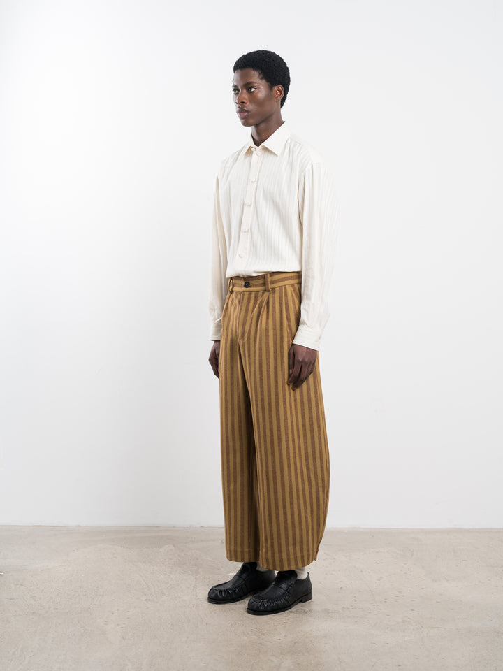 PORTUGUESE STRIPED WOOL ROBBY TROUSER