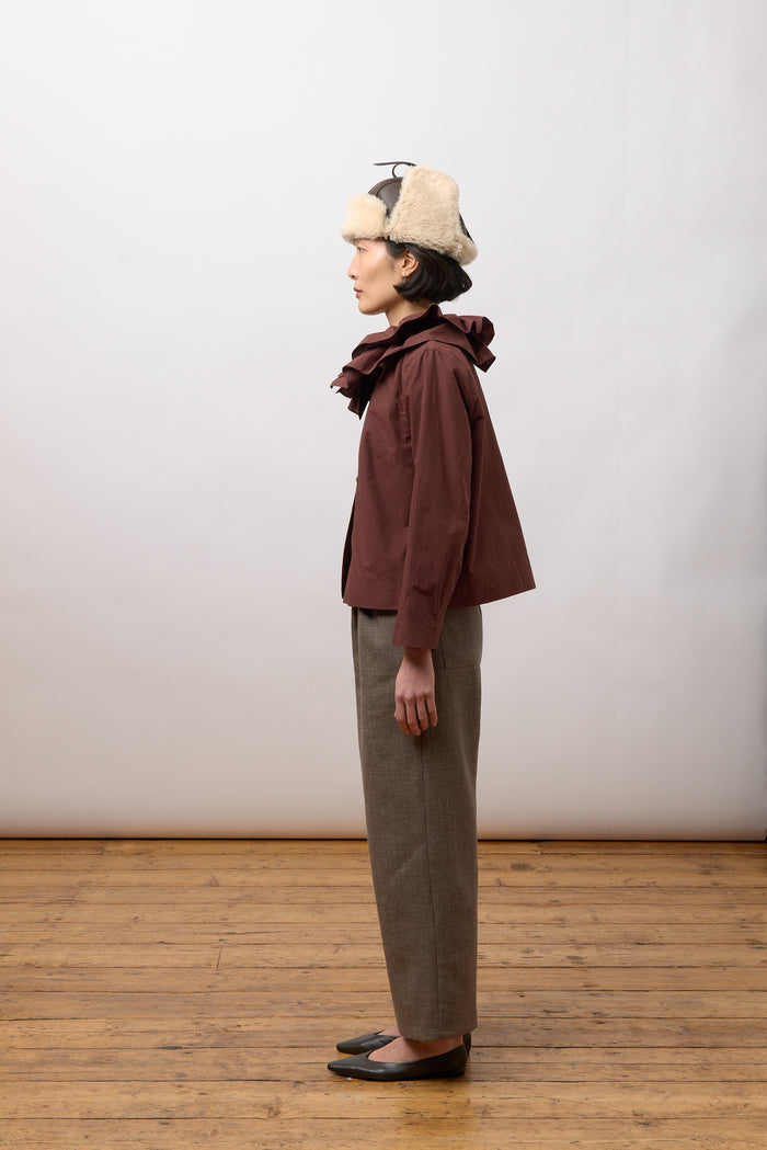 Rowan Jacket - Burgundy Stripe