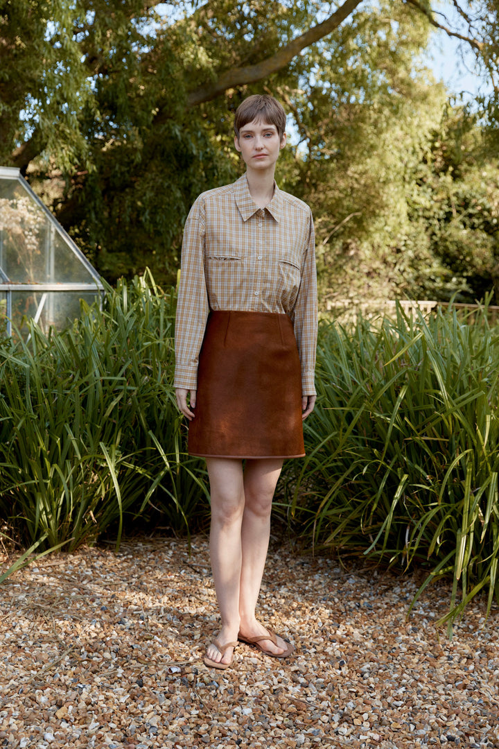 HAIR ON HIDE LEATHER SADIE MINI SKIRT