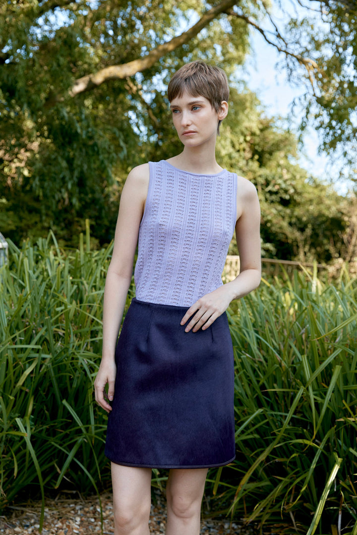 HAIR ON HIDE LEATHER SADIE MINI SKIRT