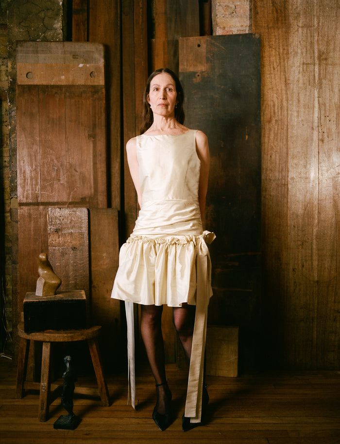 Sally Dress - Ivory Silk Dupion