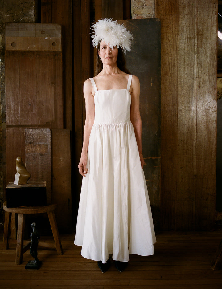 SONG DRESS - PORCELAIN SILK TAFFETA