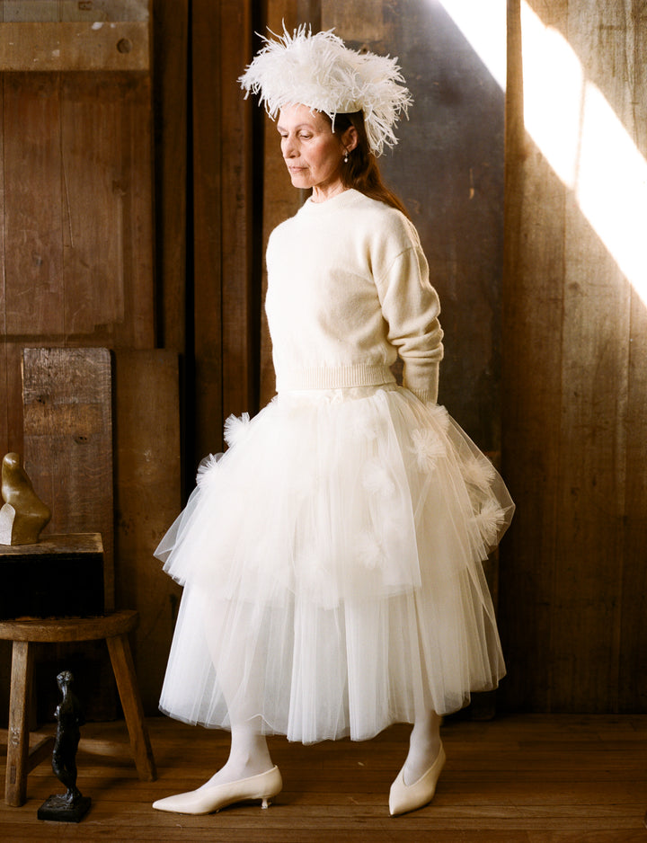 STARZIE SKIRT - SILK DUPION AND TULLE