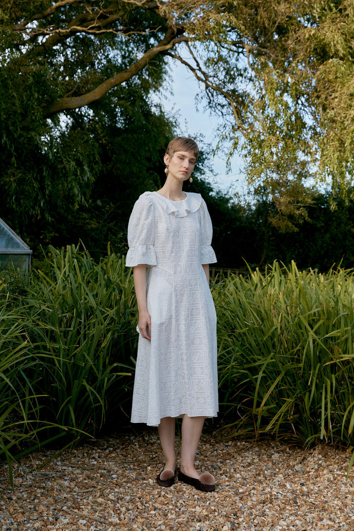 Cross Stitch Embroidery On Voile Susanne Dress