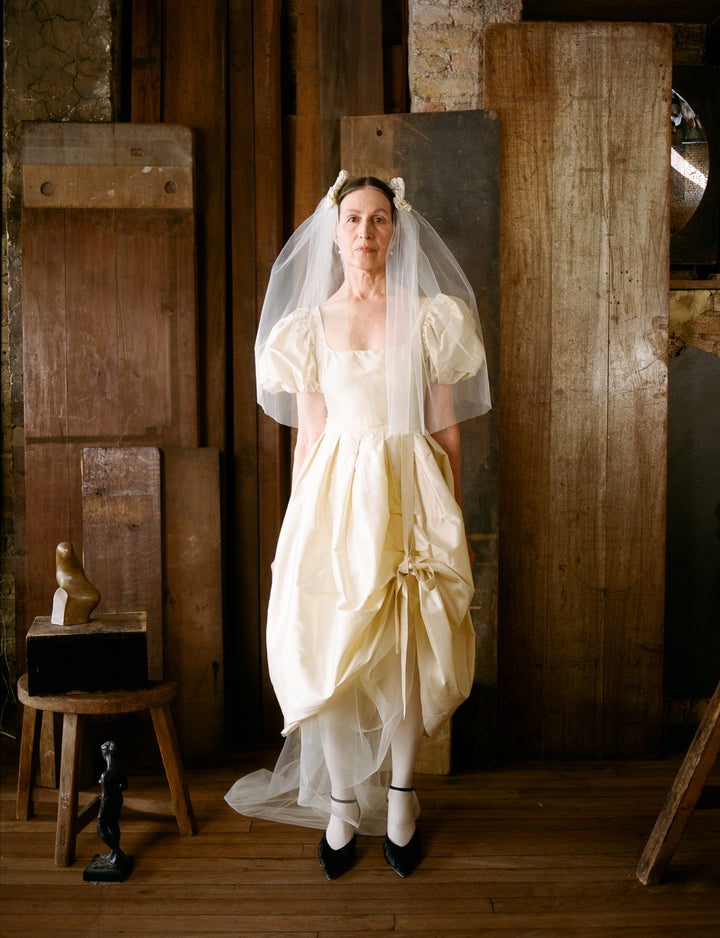 THEADORA DRESS - IVORY DUPION