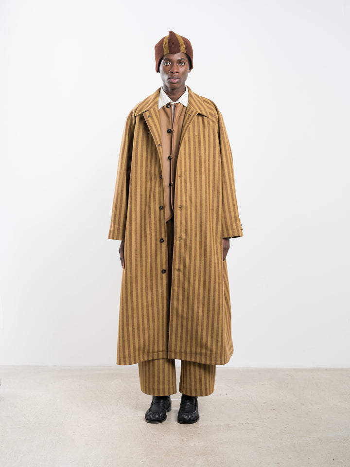 PORTUGUESE STRIPED WOOL WICKHAM COAT