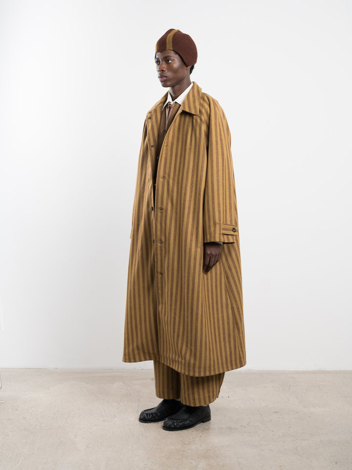 PORTUGUESE STRIPED WOOL WICKHAM COAT