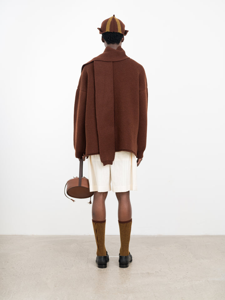 BRITISH MERINO WOOL WRAP NECK PULLOVER